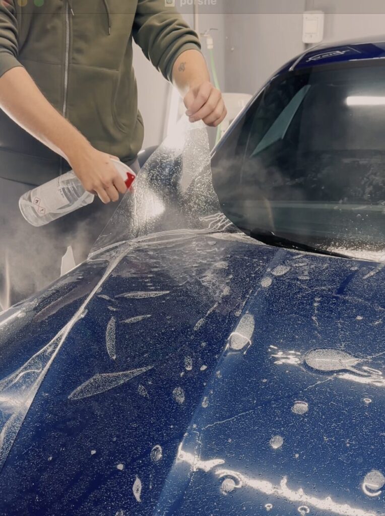 aplikacia PPF folie na porsche 911
